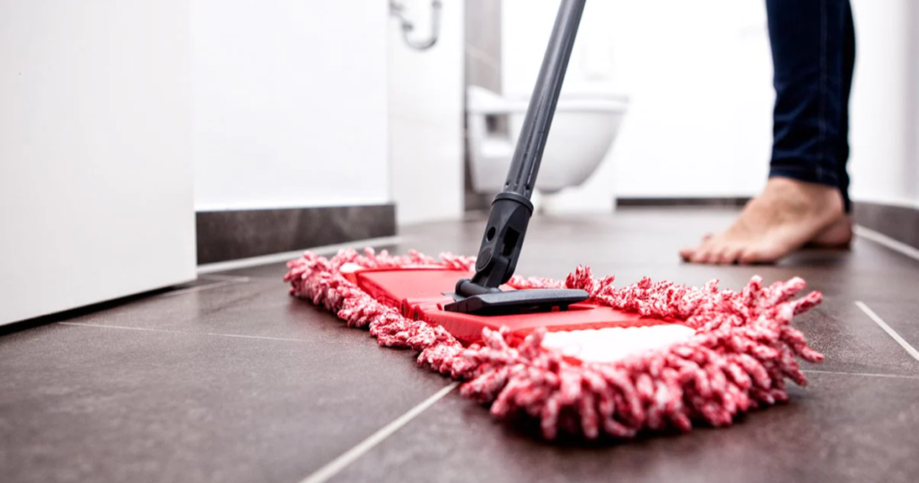 What types of tile floors are safe for carpet cleaning